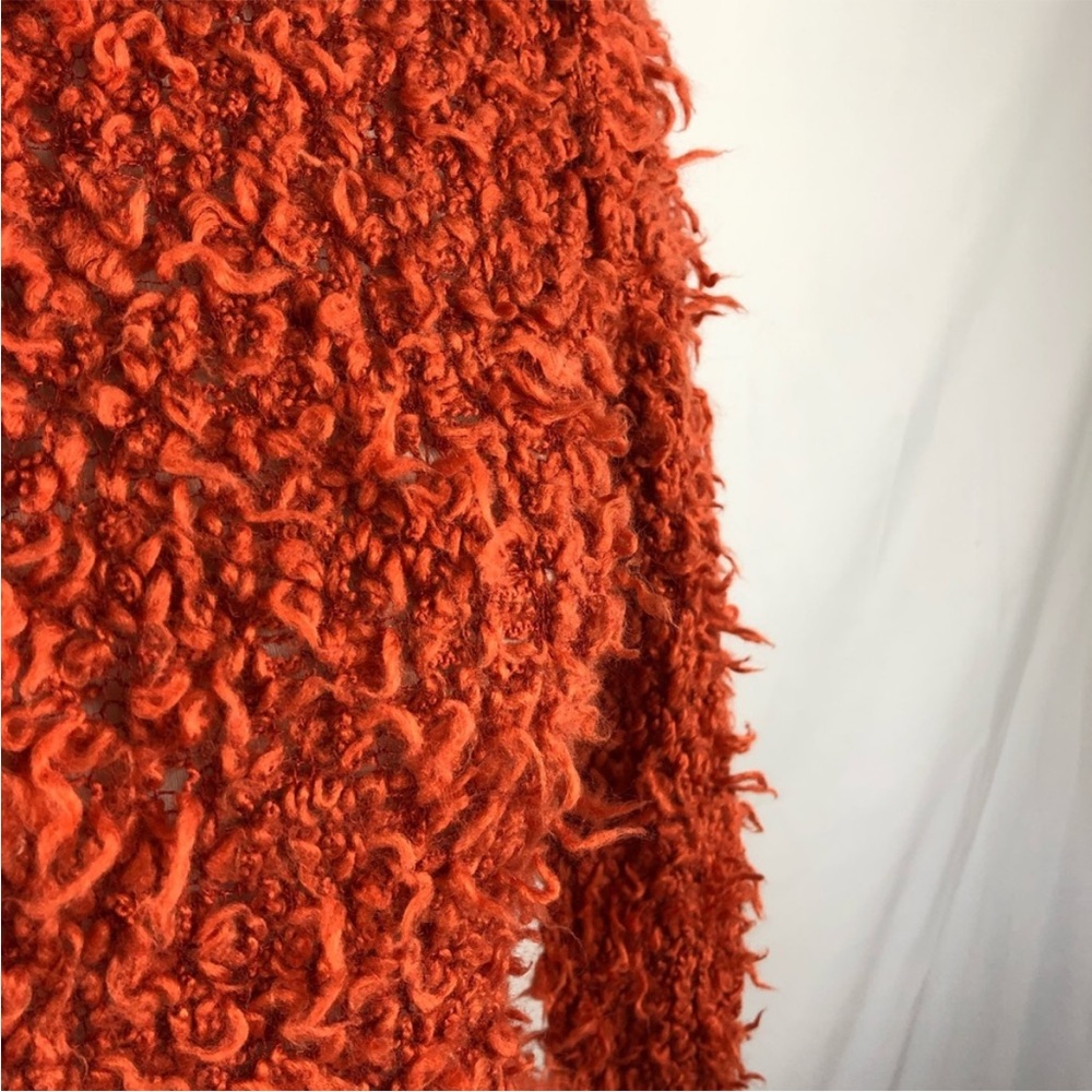 Like new! Free People Shaggy Orange Knit Sweater Top! Size XS - Picture 5 of 9